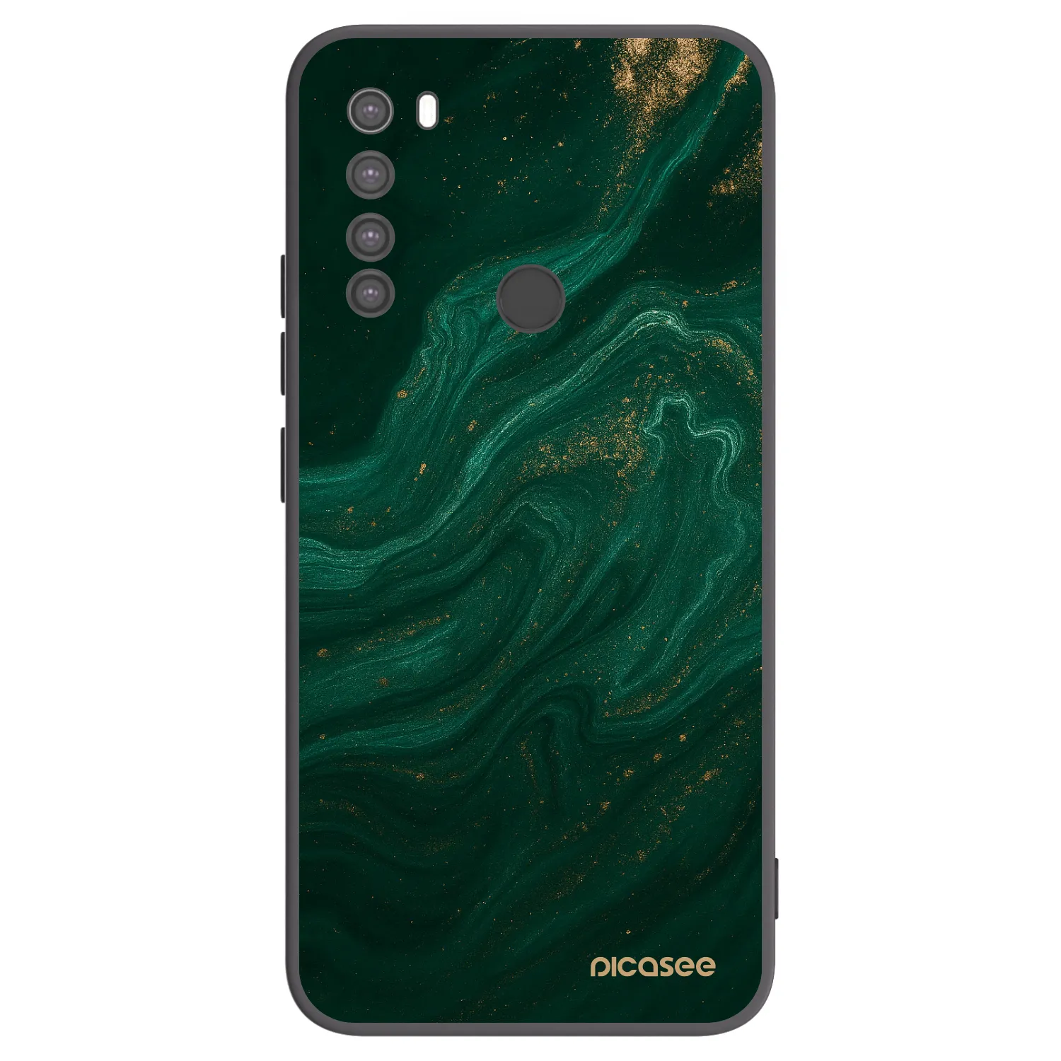 Picasee crna silikonska maskica za Xiaomi Redmi Note 8 - Green