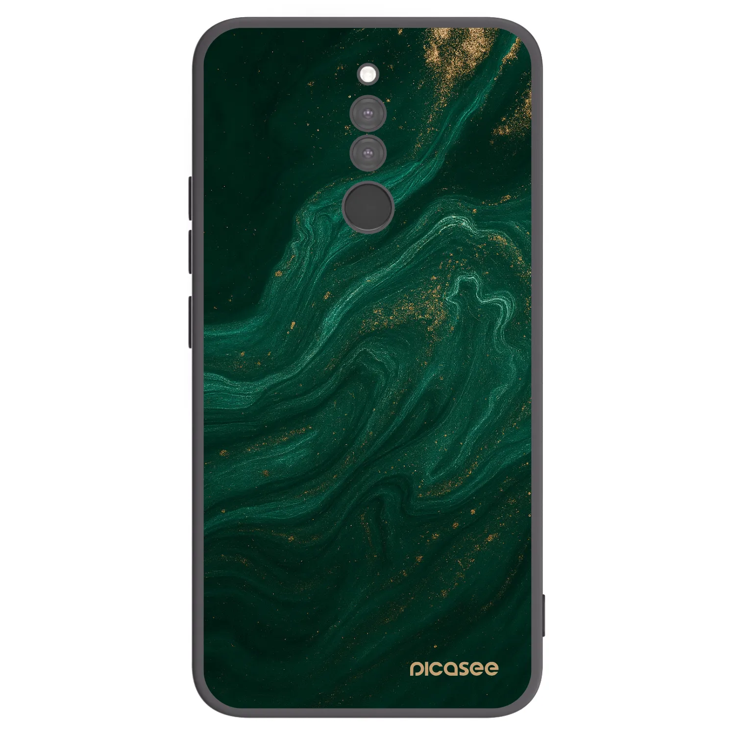 Picasee crna silikonska maskica za Xiaomi Redmi 8 - Green