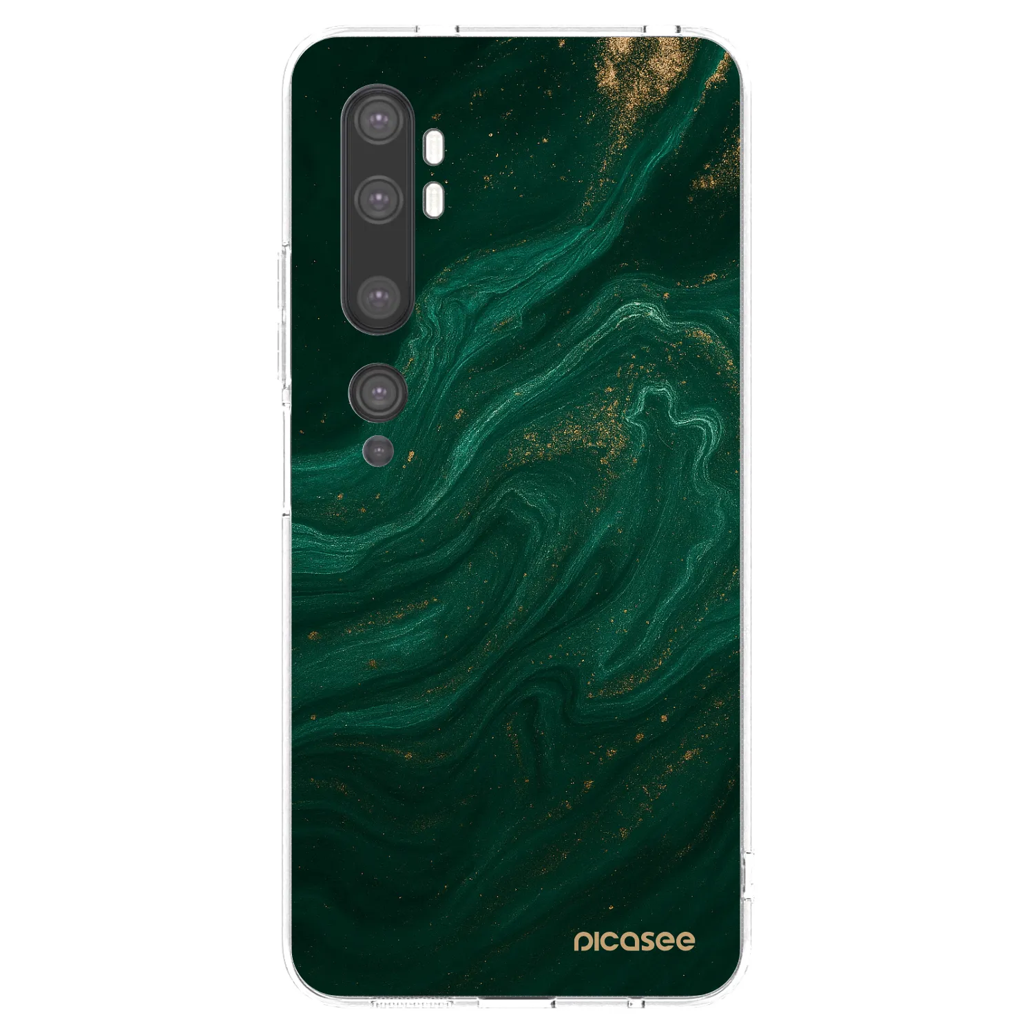 Picasee silikonska prozirna maskica za Xiaomi Mi Note 10 (Pro) - Green