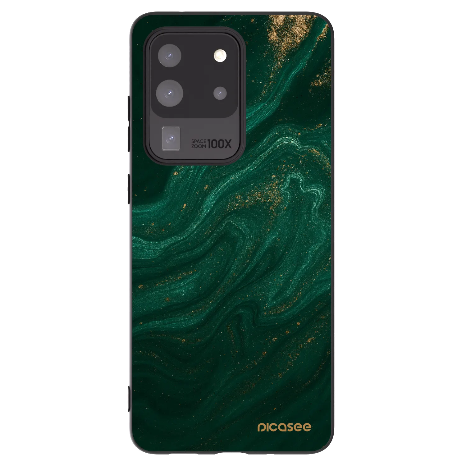 Picasee crna silikonska maskica za Samsung Galaxy S20 Ultra 5G G988F - Green