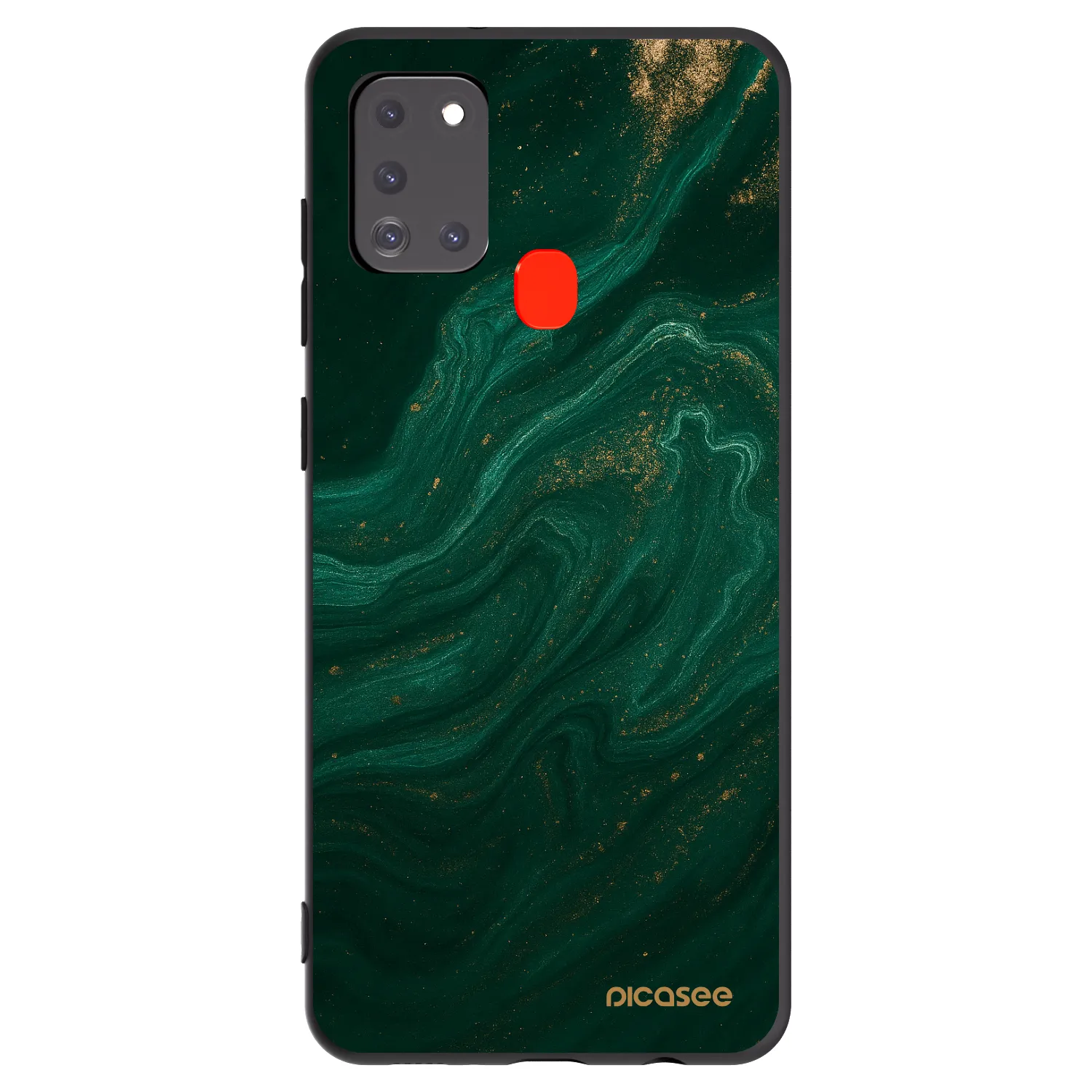 Picasee crna silikonska maskica za Samsung Galaxy A21s - Green