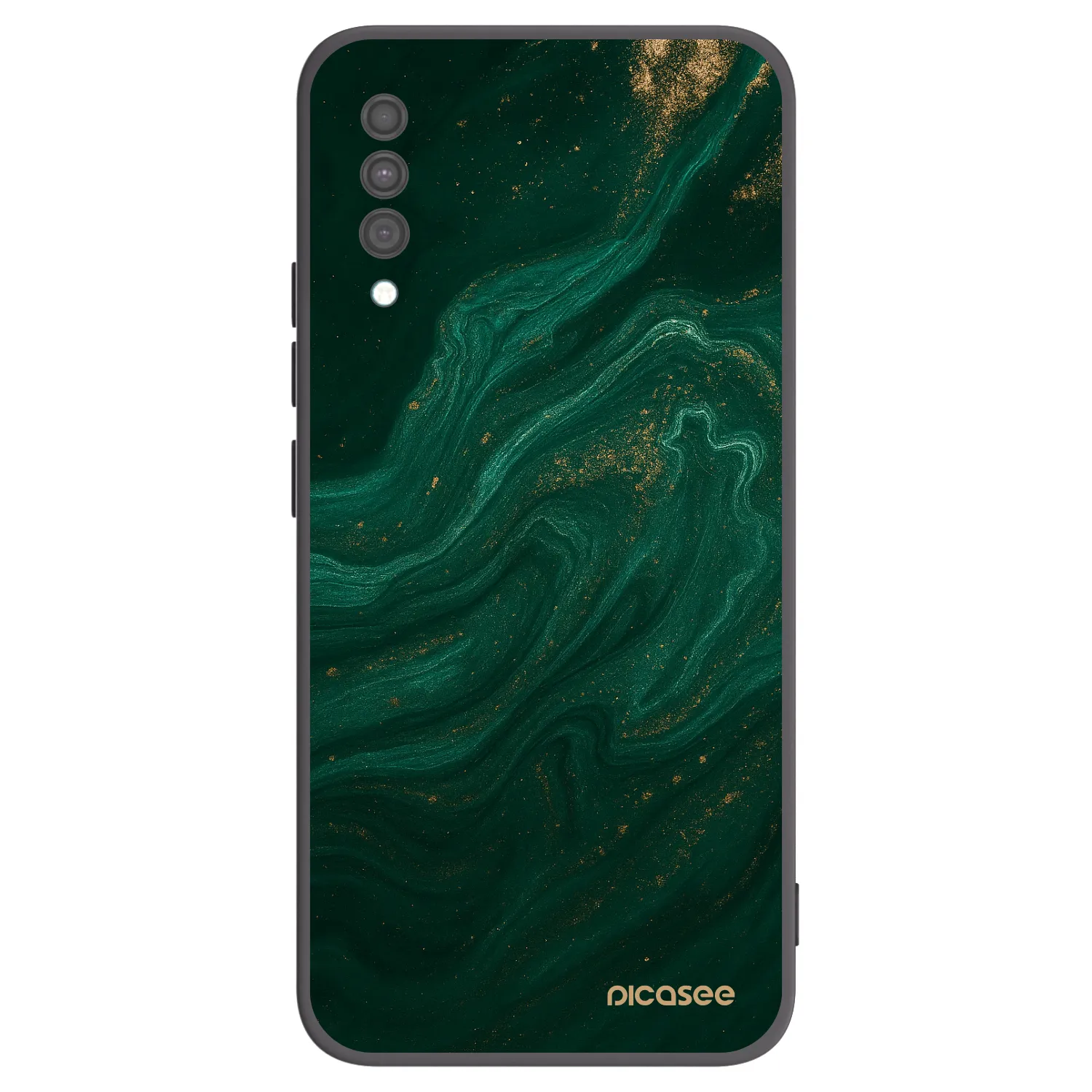 Picasee crna silikonska maskica za Samsung Galaxy A30s A307F - Green