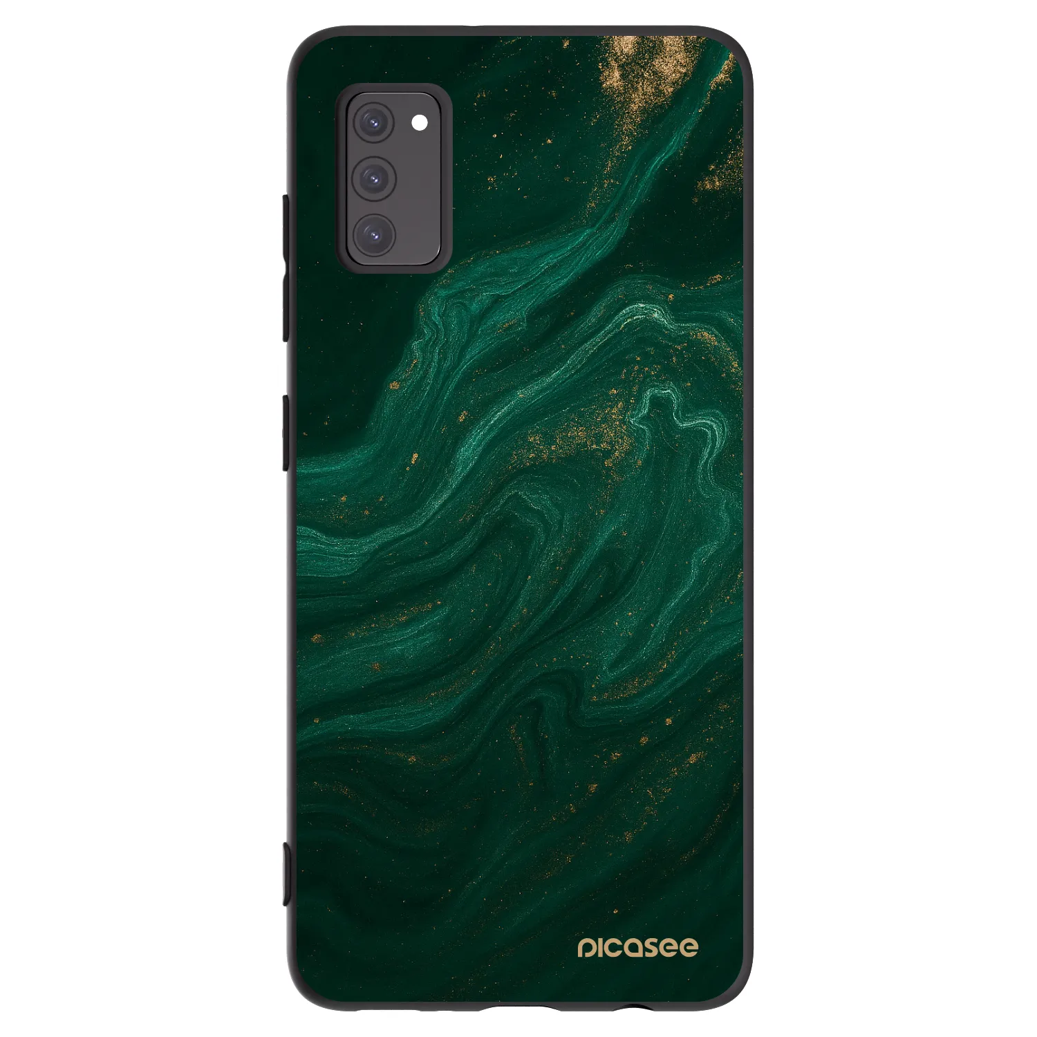 Picasee crna silikonska maskica za Samsung Galaxy A41 A415F - Green