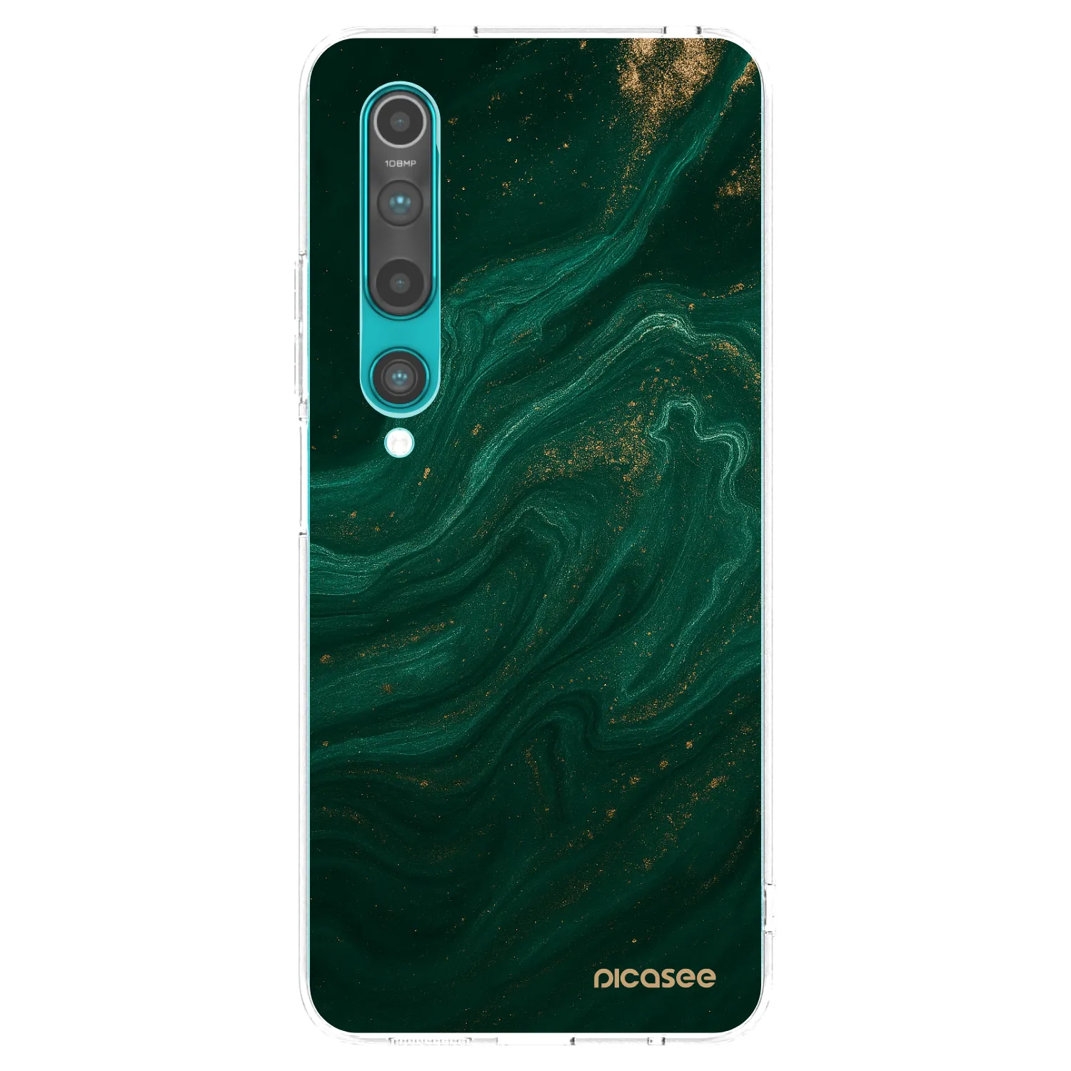 Picasee silikonska prozirna maskica za Xiaomi Mi 10 - Green