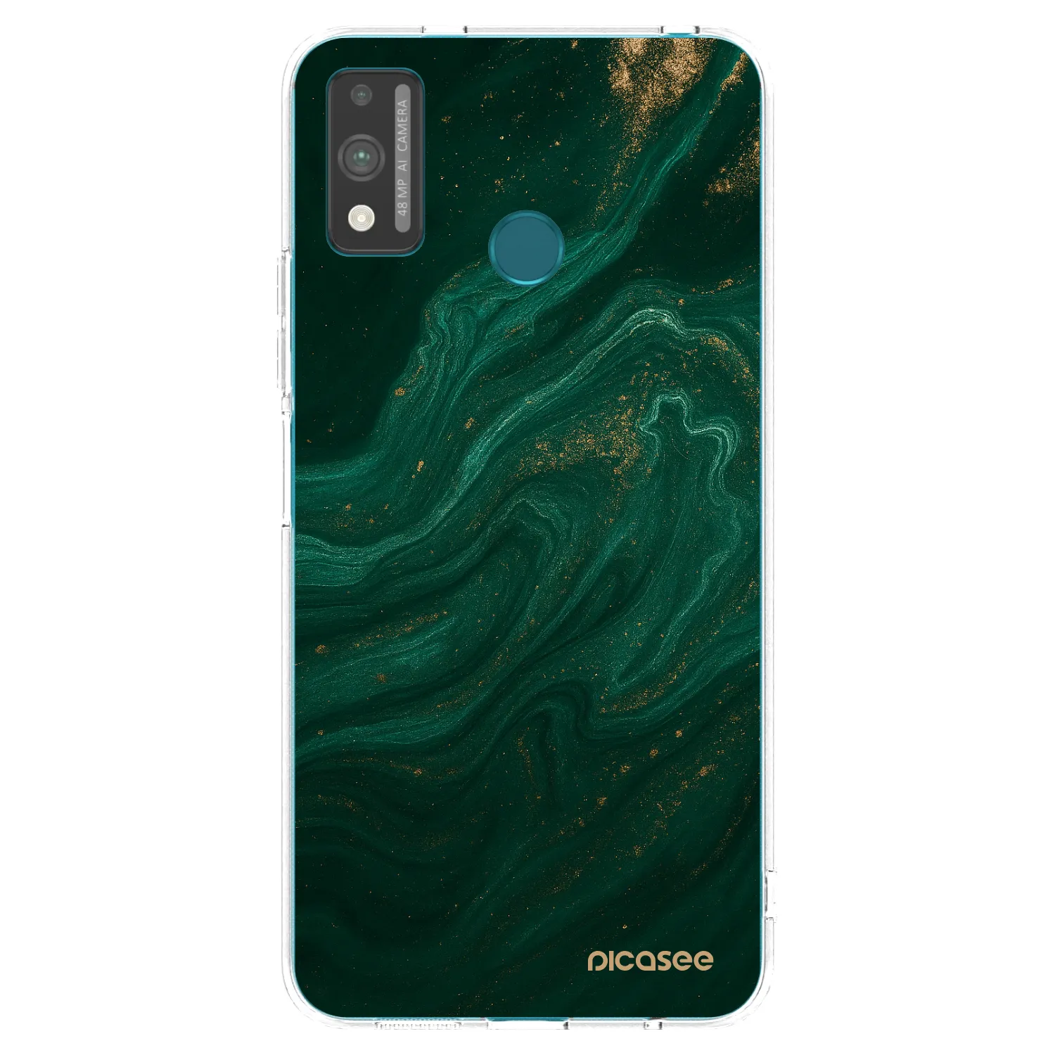 Picasee silikonska prozirna maskica za Honor 9X Lite - Green