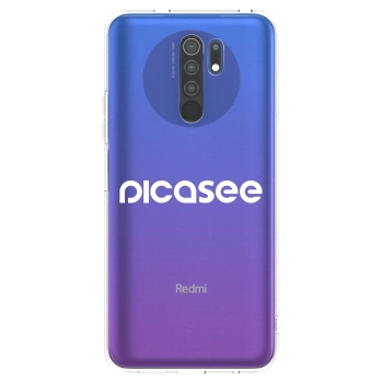 Picasee silikonska prozirna maskica za Xiaomi Redmi 9 - Picasee - new logo - white