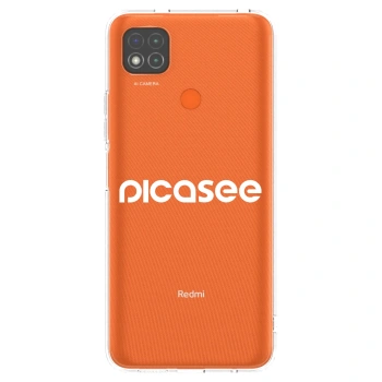 Picasee silikonska prozirna maskica za Xiaomi Redmi 9C - Picasee - new logo - white