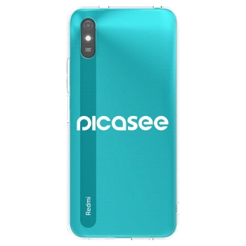 Picasee silikonska prozirna maskica za Xiaomi Redmi 9A - Picasee - new logo - white
