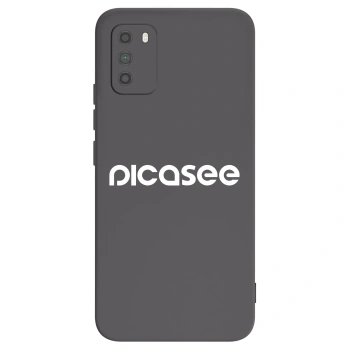 Picasee crna silikonska maskica za Xiaomi Poco M3 - Picasee - new logo - white