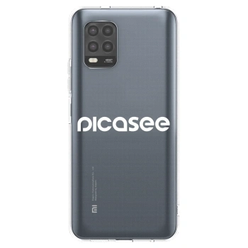 Picasee silikonska prozirna maskica za Xiaomi Mi 10 Lite - Picasee - new logo - white