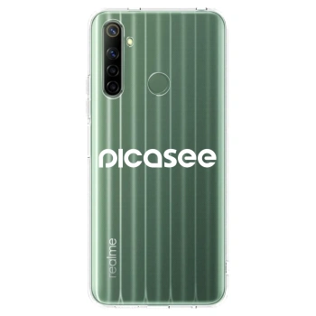Picasee silikonska prozirna maskica za Realme 6i - Picasee - new logo - white