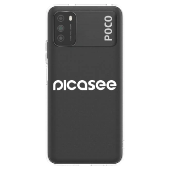 Picasee silikonska prozirna maskica za Xiaomi Poco M3 - Picasee - new logo - white