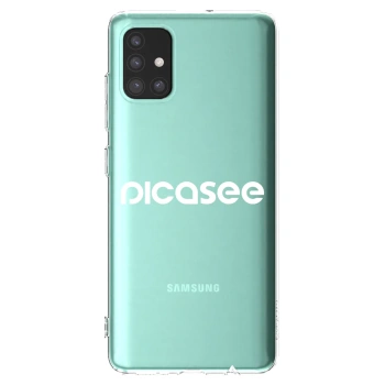 Picasee silikonska prozirna maskica za Samsung Galaxy M31s - Picasee - new logo - white