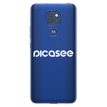 Picasee silikonska prozirna maskica za Motorola Moto G9 Play - Picasee - new logo - white