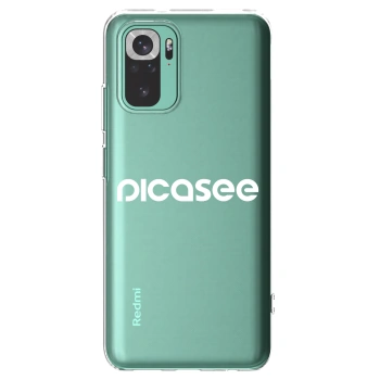 Picasee silikonska prozirna maskica za Xiaomi Redmi Note 10 Pro - Picasee - new logo - white