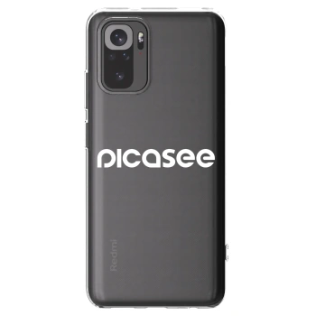 Picasee silikonska prozirna maskica za Xiaomi Redmi Note 10S - Picasee - new logo - white