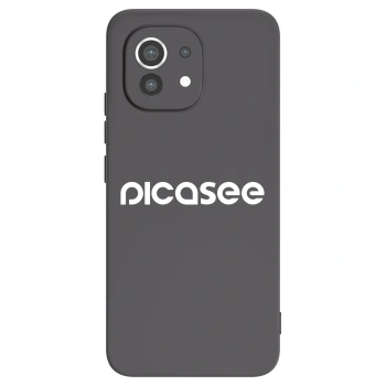 Picasee crna silikonska maskica za Xiaomi Mi 11 - Picasee - new logo - white