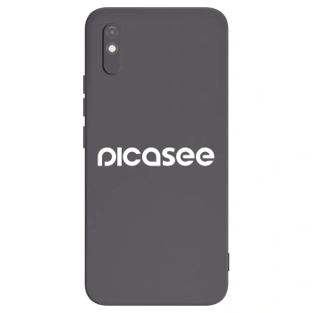 Picasee crna silikonska maskica za Xiaomi Redmi 9AT - Picasee - new logo - white