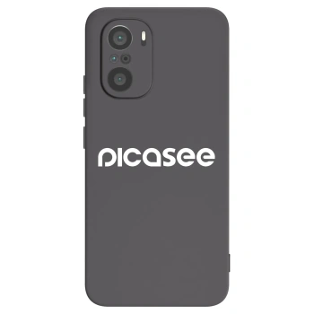 Picasee crna silikonska maskica za Xiaomi Poco F3 - Picasee - new logo - white