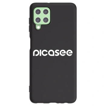 Picasee crna silikonska maskica za Samsung Galaxy A22 A225F 4G - Picasee - new logo - white