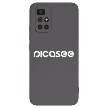 Picasee crna silikonska maskica za Xiaomi Redmi 10 - Picasee - new logo - white