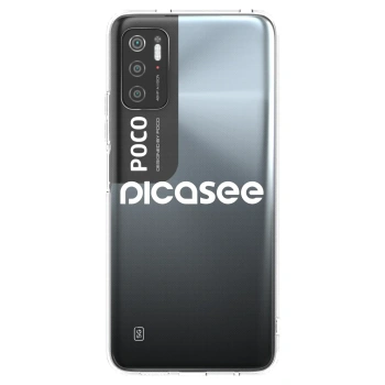 Picasee silikonska prozirna maskica za Xiaomi Poco M3 Pro 5G - Picasee - new logo - white