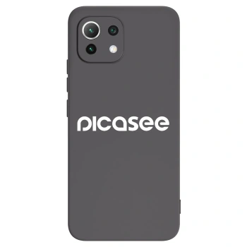 Picasee crna silikonska maskica za Xiaomi 11 Lite 5G NE - Picasee - new logo - white