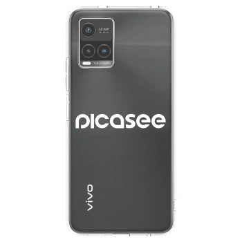 Picasee silikonska prozirna maskica za Vivo Y33s - Picasee - new logo - white