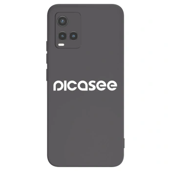Picasee crna silikonska maskica za Vivo Y33s - Picasee - new logo - white