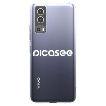 Picasee silikonska prozirna maskica za Vivo Y72 5G - Picasee - new logo - white