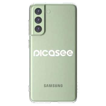 Picasee silikonska prozirna maskica za Samsung Galaxy S21 FE 5G - Picasee - new logo - white