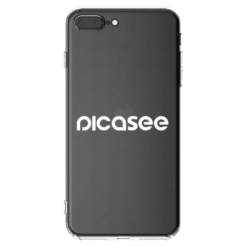 Picasee silikonska prozirna maskica za Apple iPhone 7 Plus - Picasee - new logo - white