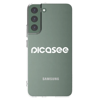 Picasee silikonska prozirna maskica za Samsung Galaxy S22+ 5G - Picasee - new logo - white