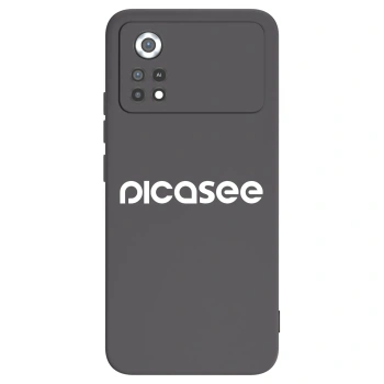 Picasee crna silikonska maskica za Xiaomi Poco X4 Pro 5G - Picasee - new logo - white