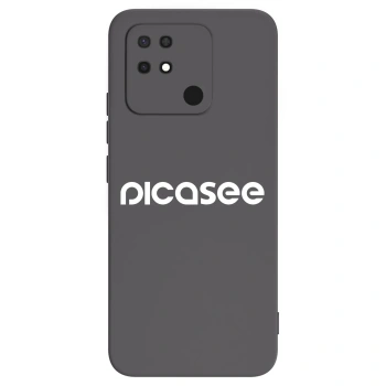 Picasee crna silikonska maskica za Xiaomi Redmi 10C - Picasee - new logo - white