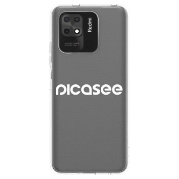 Picasee silikonska prozirna maskica za Xiaomi Redmi 10C - Picasee - new logo - white