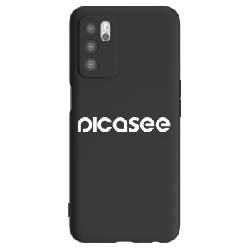 Picasee crna silikonska maskica za OPPO A16s - Picasee - new logo - white