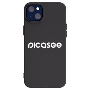 Picasee crna silikonska maskica za Apple iPhone 14 Plus - Picasee - new logo - white