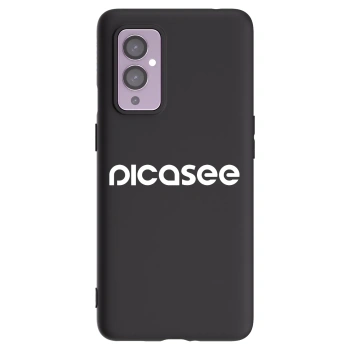 Picasee crna silikonska maskica za OnePlus 9 - Picasee - new logo - white