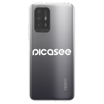 Picasee silikonska prozirna maskica za OPPO A94 5G - Picasee - new logo - white