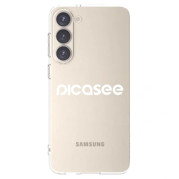 Picasee silikonska prozirna maskica za Samsung Galaxy S23+ 5G - Picasee - new logo - white