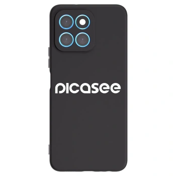 Picasee crna silikonska maskica za Honor X8 5G - Picasee - new logo - white