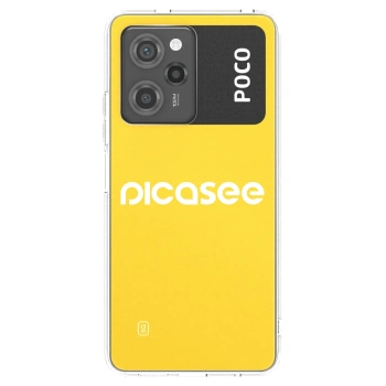 Picasee crna silikonska maskica za Xiaomi Poco X5 Pro - Picasee - new logo - white