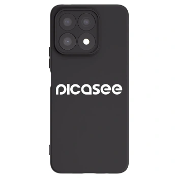 Picasee crna silikonska maskica za Honor X8a - Picasee - new logo - white