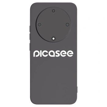 Picasee crna silikonska maskica za Honor Magic5 Lite 5G - Picasee - new logo - white