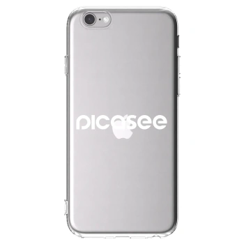Picasee silikonska prozirna maskica za Apple iPhone 6/6S - Picasee - new logo - white