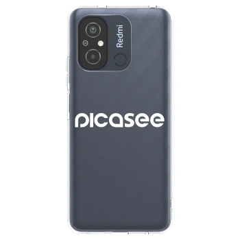 Picasee silikonska prozirna maskica za Xiaomi Redmi 12C - Picasee - new logo - white