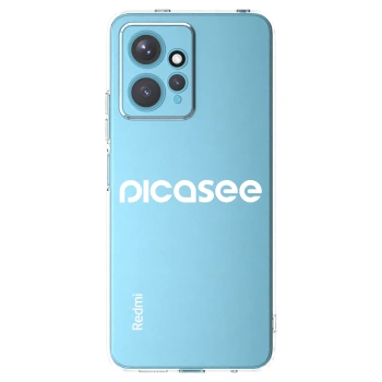 Picasee silikonska prozirna maskica za Xiaomi Redmi Note 12 4G - Picasee - new logo - white