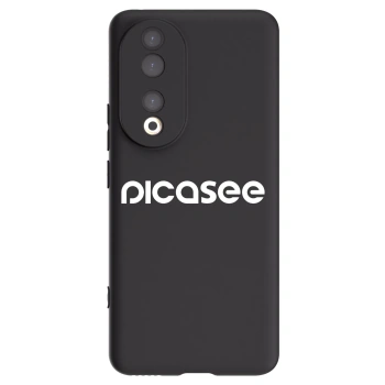 Picasee crna silikonska maskica za Honor 90 5G - Picasee - new logo - white
