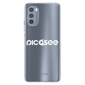 Picasee silikonska prozirna maskica za Motorola Moto G62 - Picasee - new logo - white